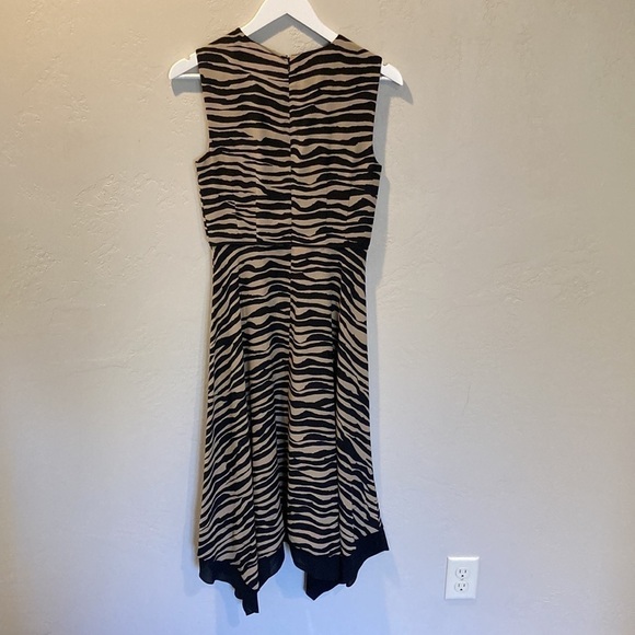Hobbs Madeline Animal Print Dress, Black/Neutral - Picture 6 of 12